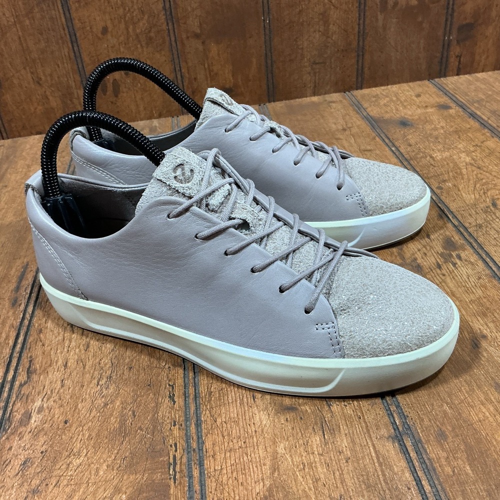 Ecco Danish Design Womens Tennis Shoes Glitter Taupe Sparkle Size 6/37 Leather